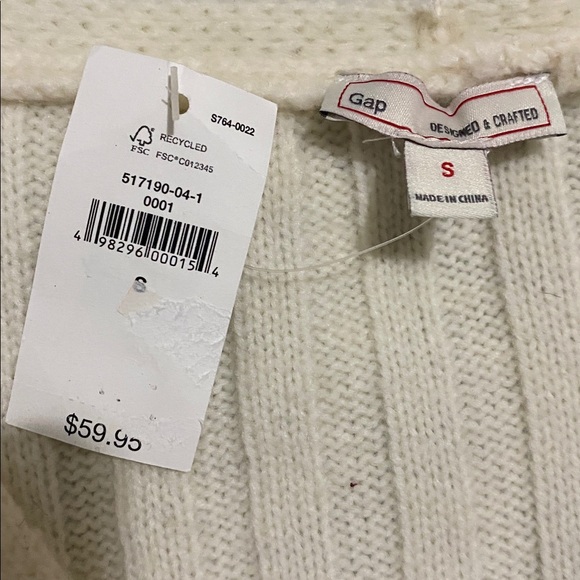 GAP Off-White Ribbed Sweater - Picture 2 of 5